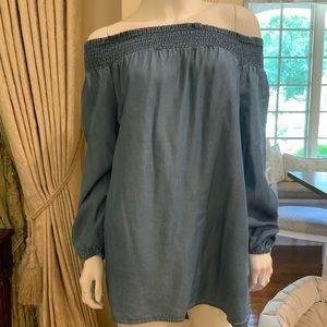 Michael Kors Off The Shoulder Long Sleeve Tunic